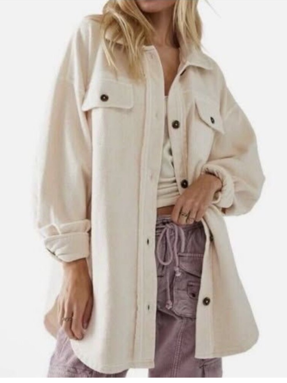 Cream Free People Ruby Jacket size small